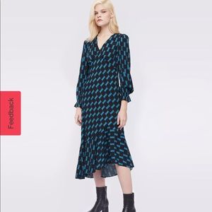 Black and teal dress